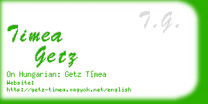 timea getz business card